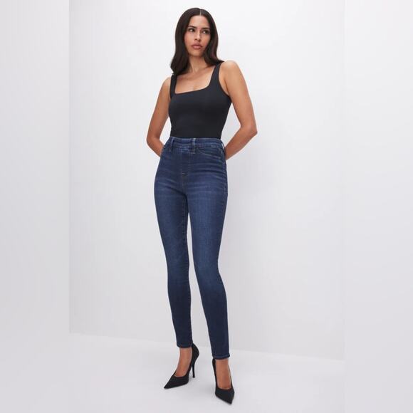Good American Women's Pull-On Skinny Jeans Faux Pockets GLV478T  -  Size: 3 - Picture 1 of 16